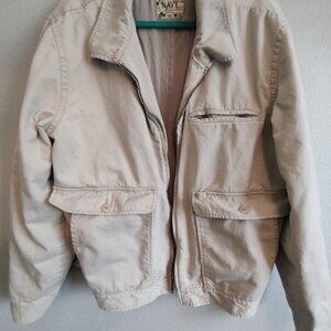 Old Navy Men's Khaki Lined Zip Front Jacket sz XXL